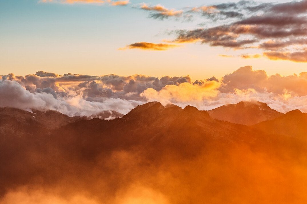 sunrise over mountains