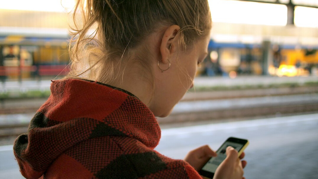 woman searching on phone