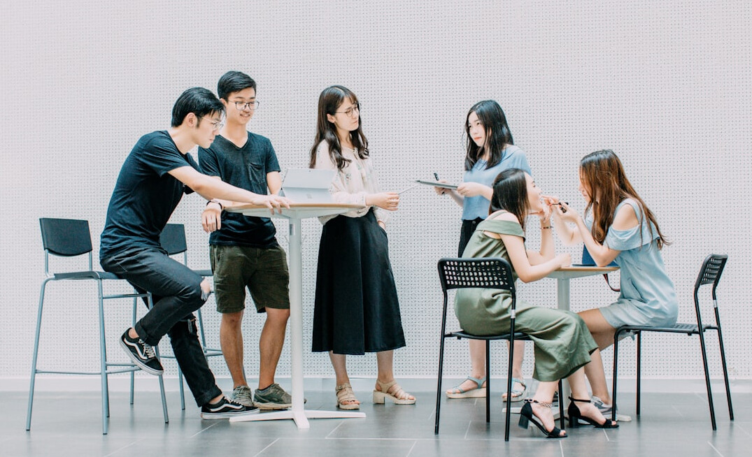 group discussion about news